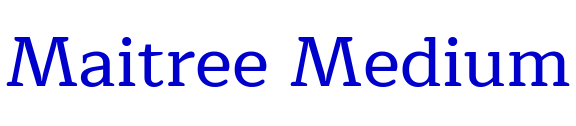 Maitree Medium шрифт